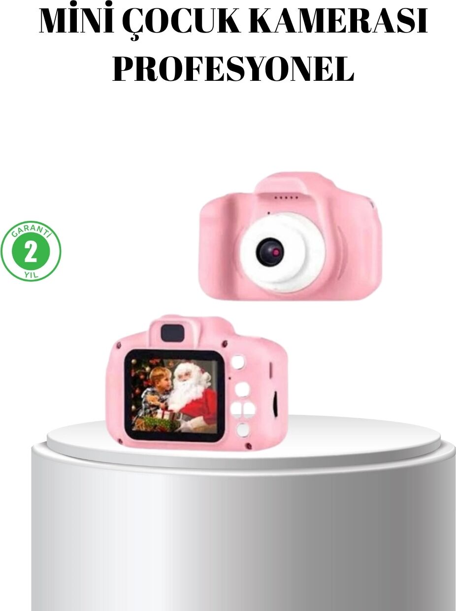Pembe Mini 1080P Hd Çocuk Kamera – 8mp, Video Kaydı,tf Kart Destekli