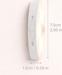 Amber LED Hareket Sensörlü Ledli Gece Lambası Şarj Edilebilir, Taşınabilir 4000K Günışığı (2 Adet)