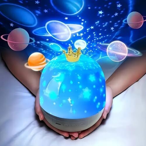 Gece Lambası Çocuk PROJEKTÖR,360° Dönebilen Ayarlanabilir Rüyalı Atmosfer Gece Lambası Projektör Lambası Yatak Odası Farklı Dünyalar