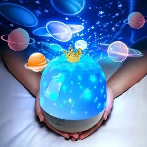 Gece Lambası Çocuk PROJEKTÖR,360° Dönebilen Ayarlanabilir Rüyalı Atmosfer Gece Lambası Projektör Lambası Yatak Odası Farklı Dünyalar
