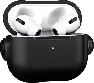 Pro/pro 2 Djpods Sert Malzemeli Kilitli Kapak Askı Aparatlı Pro/pro 2 Uyumlu Kılıf (Siyah - Siyah)