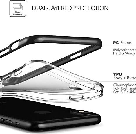 VRS88870 iPhone x Crystal Bumper Kılıf Metal Black