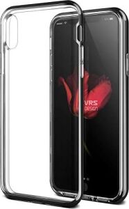 VRS88870 iPhone x Crystal Bumper Kılıf Metal Black