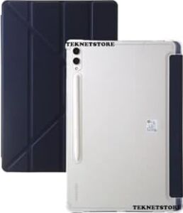 Galaxy Tab S9 Fe Plus 12.4'' ile Uyumlu Kalem Bölmeli Uyku Modlu Silikon Kapak Kılıf, Lacivert