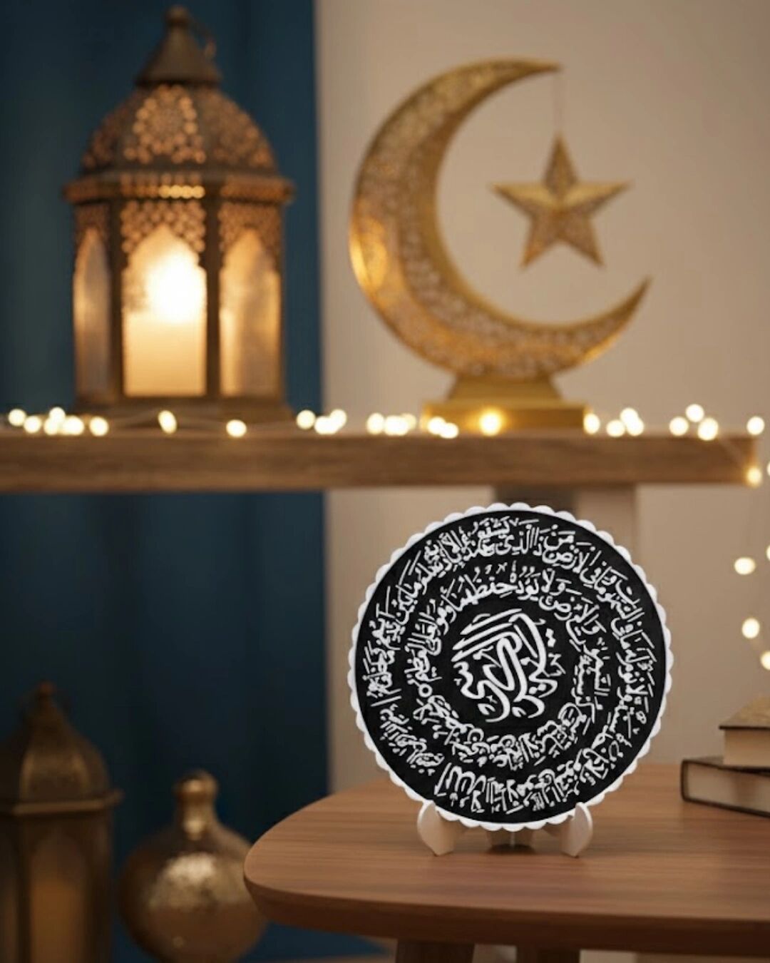 Ayetel Kürsi Yazılı Standlı Dekoratif Dini Hediye Pano