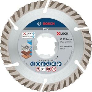 Professional Accessories X-Lock - Standard Seri Genel Yapı Malzemeleri Için Elmas Kesme Diski 115 mm