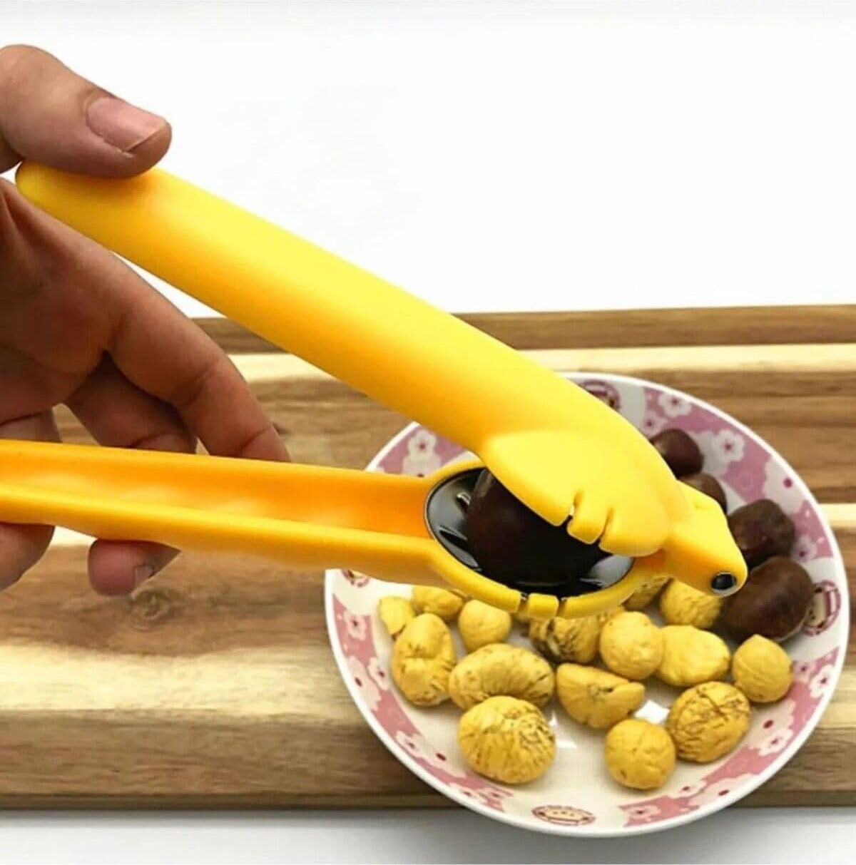 1 Adet Yeni Tasarım Ergonomik Paslanmaz Çelik Hazneli Kestane Kesici,sarı
