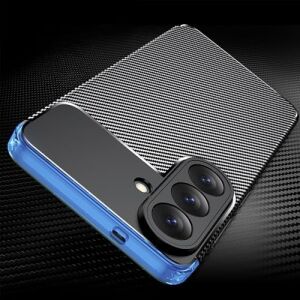 Galaxy S26 ile Uyumlu Kılıf Silikon Ince Karbon Lüx Parmak Izi Yapmayan Tarz Kapak Siyah