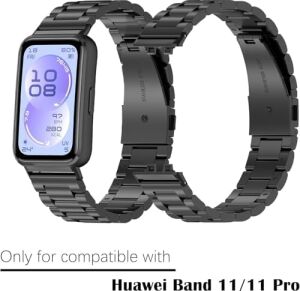 Band 11/11 Pro ile Uyumlu Çelik Kordon [kısaltma Aparatlı] Paslanmaya Dayanıklı  Band 11 Kordon Katlanır Tokalı Bakla Model  Band 11 Pro Kordonu