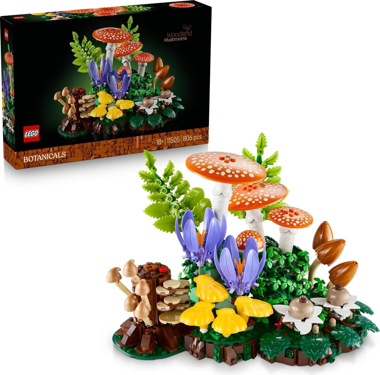 Orman Mantarları 11505 - Yetişkinler Için Yer Yıldızı, Horoz, Mycena ve Istiridye Mantarları Içeren Dekoratif Model Yapım Seti, Kadınlar ve Erkekler Için Hediye Fikri (806 Parça)
