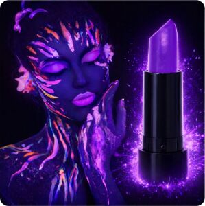 Uv Neon Mor Ruj – Karanlıkta Parlayan Makyaj Boyası