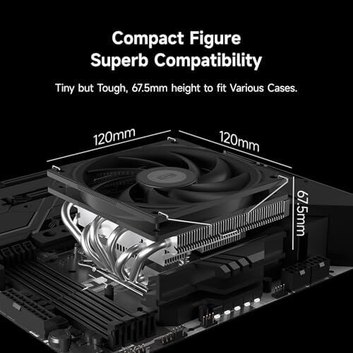 RC600-67 Cpu Hava Soğutucu, 6 Isı Borusu (Aghp Teknolojisi), Çift 120MM Pwm Fan, 1550 Rpm, Amd Am4/am5 & Intel LGA1700/1851/1200/1151/1150 Uyumlu