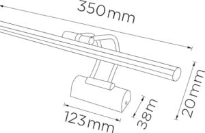 Eskitme Flüt Duvar Apliği – 35CM 6W LED 3200K Gün Işığı – Banyo, Ayna, Resim, Tablo, Çerçeve Üstü Dekoratif Aydınlatma Lambası – 220V, IP20, Metal Gövde