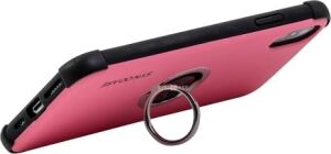 iPhone Xr Halka Standlı Mat Kılıf Ring Holder Parmak Destekli Darbe Azaltıcı Tpu Koruyucu Kapak Açık Pembe