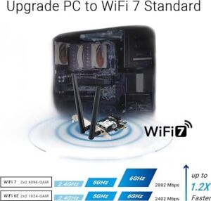 Asus PCE-BE6500 Wifi7 BE6500 Tri-Band Pcıe Adapter