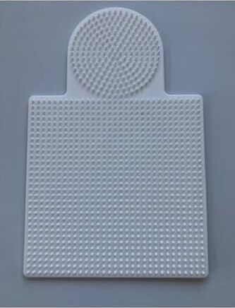Hdg 2 Adet Ütü ile Yapışan Boncuk Dizme Tablası Büyük Boy - Kare : 15,5 cm - Daire : 8,5 cm - Beyaz Renk