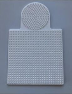 Hdg 2 Adet Ütü ile Yapışan Boncuk Dizme Tablası Büyük Boy - Kare : 15,5 cm - Daire : 8,5 cm - Beyaz Renk
