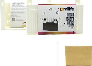 Modem Saklama Kutusu - Plastik - Tek Renk - 25X15X6 cm
