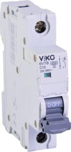 6VTB-1C10 Otomatik Sigorta 6ka C Tipi 1 Kutup 10A