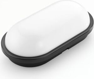 15W Siyah IP65 Oval LED Tavan ve Duvar Lambası | 1500 Lümen Beyaz Işık | Su ve Toz Geçirmez Banyo Bahçe Balkon Aydınlatma Armatürü 220V