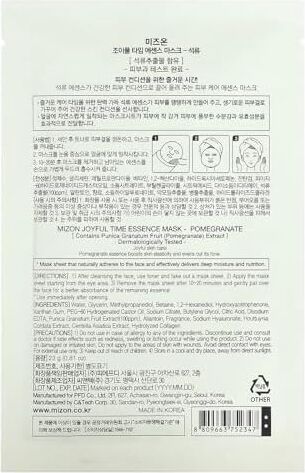 Mizon Joyful Time Mask Pomegranate Nar Maskesi