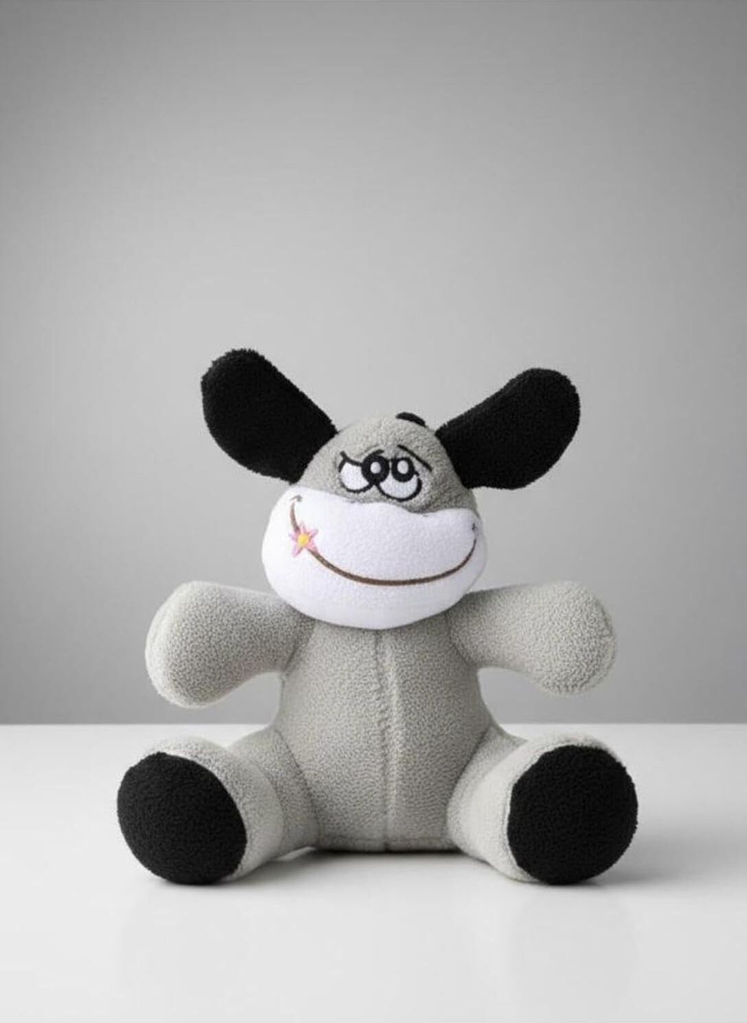 Atakids Sevimli Peluş Eşek Oyun Arkadaşı, 25 Cm, Gri, Unisex