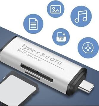Plentiful Type-C 3in1 USB Kart Okuyucu Micro Sd Card Reader Çevirici Dönüştürücü USB 3.0 Otg Adaptör