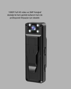 180 Derece Dönebilen Mini Kamera Full Hd Tft Ekran Hareket Sensörlü