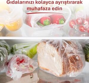 3'lü Çok Al Az Öde Ekonomik Paket Orta Boy 90'lı Buzdolabı Poşeti, Sızdırmaz & Bpa Içermez Gıda Saklama Torbası, Et, Tavuk, Balık, Sebze, Meyve, Çorba, Sos, Peynir, Kuruyemiş, Sandviç