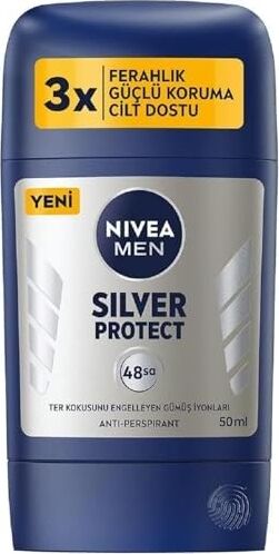 Men Erkek Stick Deodorant Silver Protect 50 Ml, Ter ve Ter Kokusna Karşı 72 Saat Anti-Perspira