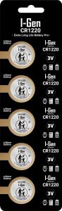 I-Gen Batteries CR1220 Lityum Düğme Pil 3V 1220 5'li Paket