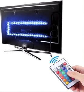 Ema Dükkan Tv Monitör Arkası Kumandalı Rgb Şerit LED Iç Mekan LED Işıldak | Animasyonlu Rgb Şerit LED (1 Metre)