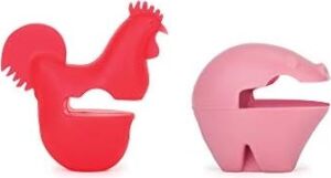 Fox Run Silikon Tencere Klips Kaşıklık, 5 Cm, Kırmızı/pembe
