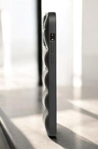 Airbag Puffer Silikonlu Siyah Telefon Kılıfı iPhone 12 Pro Max ile Uyumlu