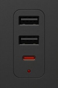 Techmaster 2 USB + Type-C Akım ve Çocuk Korumalı 3lü Kare Priz 2mt