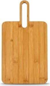 Bambu Kesme Tahtası, Doğal Bambu Malzeme, Saplı Tasarım, Servis Tepsisi, 36X20 Cm, Peynir Sunum Tahtası