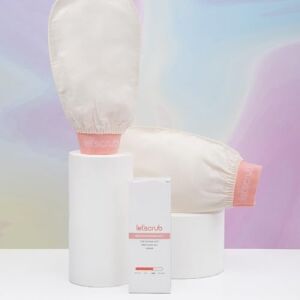 Ekru Banyo Duş Kesesi Peeling ELDIVENI%100 Floş Ipek Normal Ciltler Için