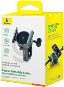 Primetrip Series Manyetik Bisiklet Telefon Tutucu, Cosmic, Siyah