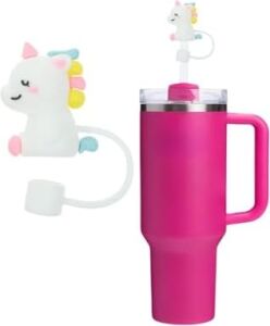 1 Adet Unicorn Figürlü 10MM Silikon Pipet Kapağı –   Uyumlu Toz Geçirmez Pipet Tıpası