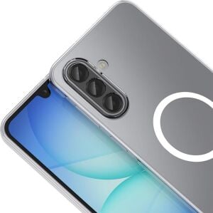 Galaxy A17 Magsafe Uyumlu Şeffaf Kılıf, Sararmaz Sert Mika Kristal Koruyucu Kapak