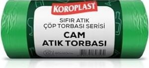 Cam Atıklar Jumbo Çöp Torbası 10’lu 80×110 Cm, Kesici Atıklara Dayanıklı, Çift Katlı, Geri Dönüştürülebilir, Kolay Bağlanabilir, Depo, Restoran, Okul, Fabrika, Ev, Ekstra Kalın Çöp Torbası
