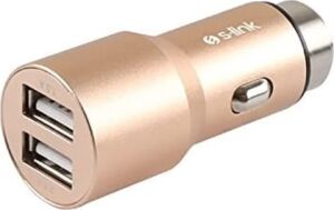S-Link Sw-C7 5V 3.1A Çift USB Gold Araç Şarj Cihazı