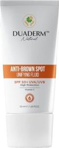 Duaderm Leke Karşıtı Yüz Güneş Kremi SPF50+, Vitamin C + Uva/uvb Korumalı, 50 ml