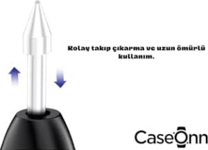 Caseonn Kalem Ucu 5 Adet Beyaz Beyaz Galaxy Tab S6 Lite 10.4` P610 ile Uyumlu