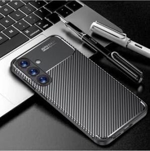 -  ile Uyumlu Galaxy S25 Fe Kılıf Kamera Korumalı Karbon Desenli Uzun Ömürlü Renk Atmaz Koruyucu Silikon