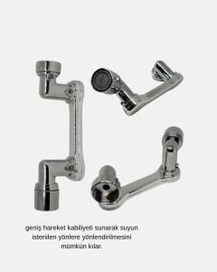 Dönebilir Musluk Başlığı – Lavabo Temizliği ve El-Yüz Yıkamada Maksimum Rahatlık
