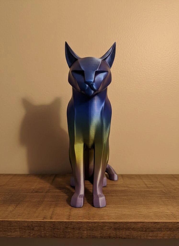 Koyu Rainbow Kedi Biblo Modern Salon ve Raf Dekoru