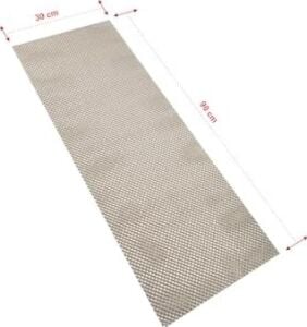 Anti - Slip Mat 30 x 90 cm 2 Adet Örme Desen Halı Kaydırmaz, Kahve (2 Adet)