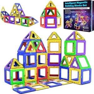 Desire Deluxe Manyetik Blok Seti | Stem & Montessori Eğitim Seti | Okul Öncesi ve Ilkokul Çocukları Için Sınırsız Yaratıcılık | Bpa Içermez | 3+ Yaş | 40 Parça