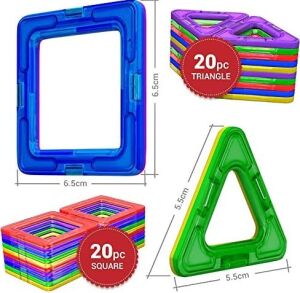 Desire Deluxe Manyetik Blok Seti | Stem & Montessori Eğitim Seti | Okul Öncesi ve Ilkokul Çocukları Için Sınırsız Yaratıcılık | Bpa Içermez | 3+ Yaş | 40 Parça